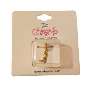👢✨️NWT LITTLE WORDS PROJECT 14KT GOLD-PLATED CHARM✨️👢